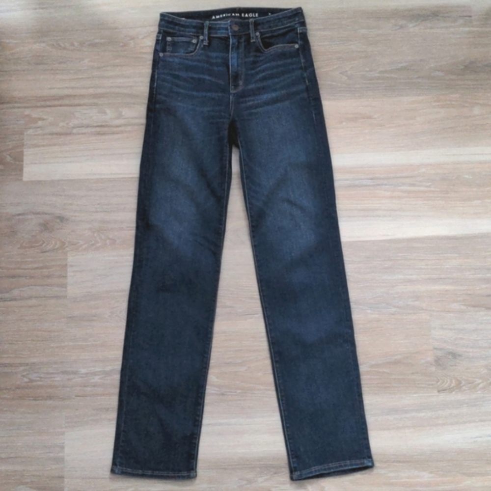 American Eagle - X-Long, High Waisted, Slim Straight Jeans